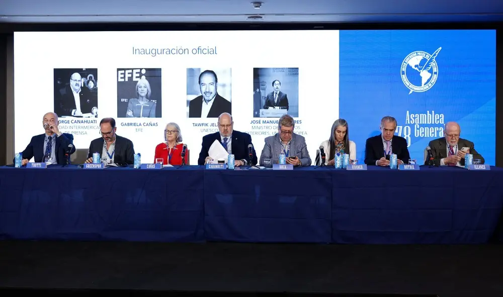 Jorge Canahuati, presidente de la SIP, participará de la 78° asamblea general, que contará con representantes internacionales. Foto: EFE Jorge Canahuati, presidente de la SIP, participará de la 78° asamblea general, que contará con representantes internacionales. Foto: EFE