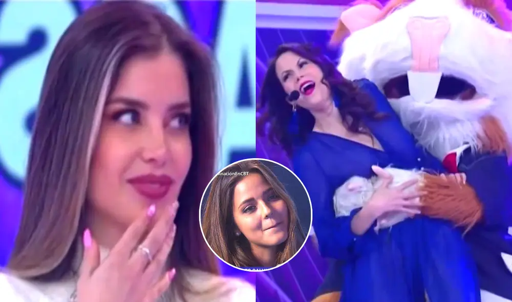 Flavia Laos es confundida con Luciana Fuster EN VIVO. Foto: composición LR/ captura de América TV Flavia Laos es confundida con Luciana Fuster EN VIVO. Foto: composición LR/ captura de América TV