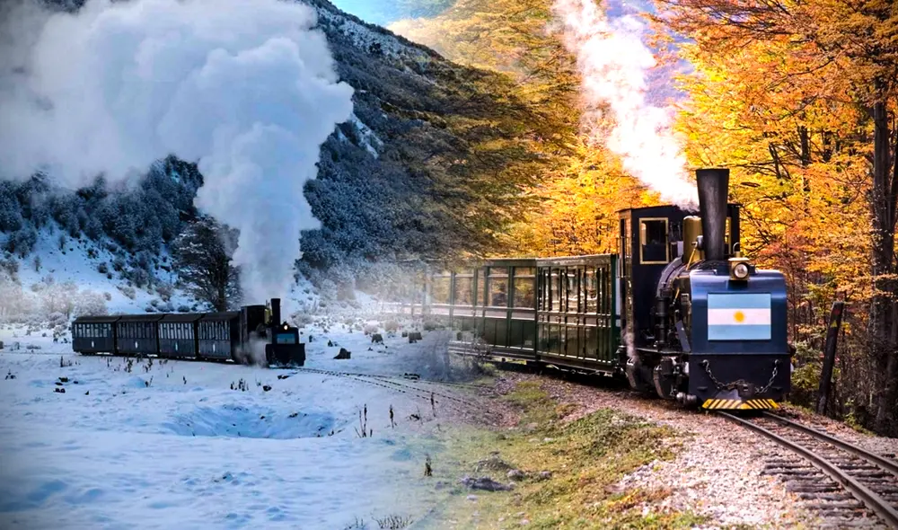 El famoso “Tren del Fin del Mundo” es uno de los atractivos turísticos más famosos de Argentina. Foto: Gerson Cardozo/ composición LR/ Tren del Fin del Mundo El famoso “Tren del Fin del Mundo” es uno de los atractivos turísticos más famosos de Argentina. Foto: Gerson Cardozo/ composición LR/ Tren del Fin del Mundo