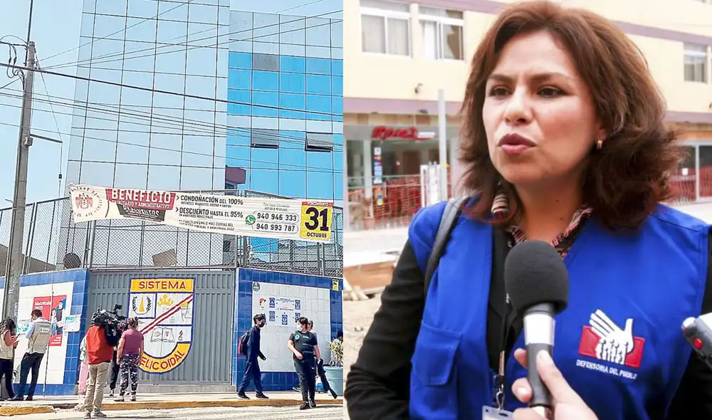 Defensora del Pueblo cuestiona reacción del colegio Saco Oliveros. Foto: composición LR/ La República/ Andina