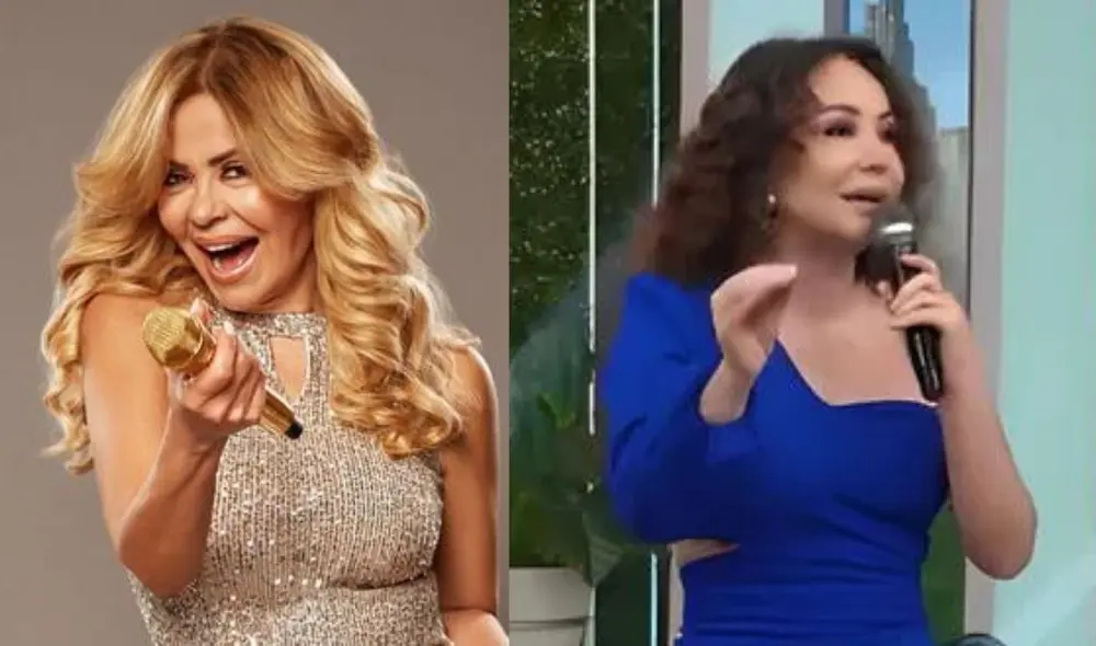 Gisela Varcárcel agradeció elogios de Janet Barboza por sus 35 años de trayectoria artística. Foto: composición La República/Gisela Varcárcel/Instagram/captura de América TV