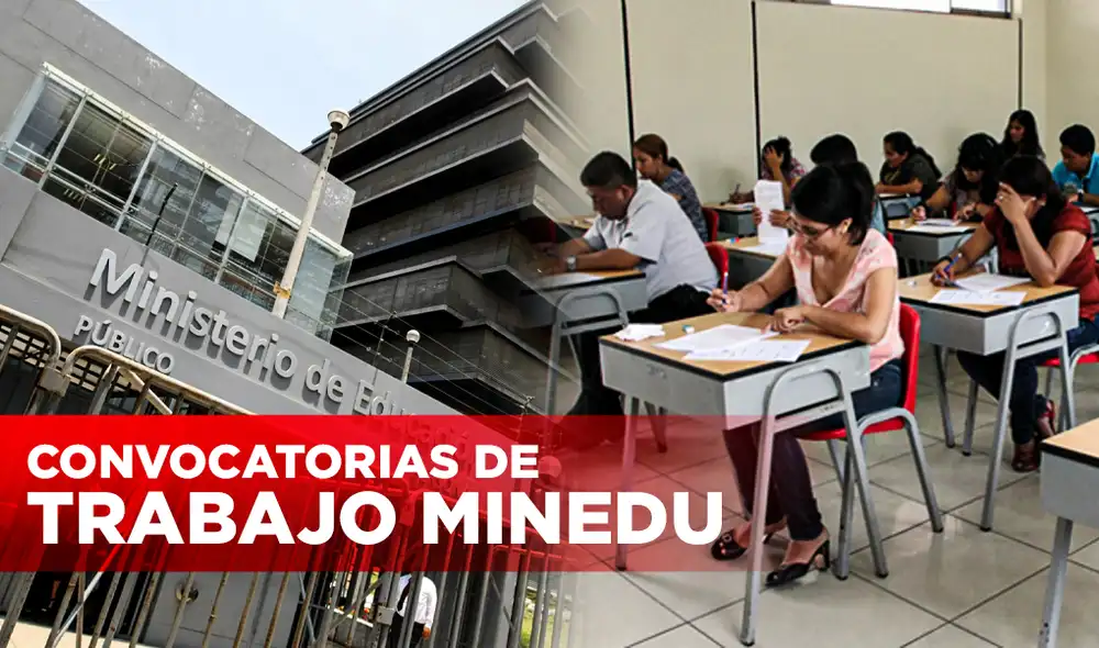 ¡Chamba como cancha! Minedu ofrece más de 19.000 puestos de trabajo solo con secundaria completa. Foto: composición LR/ANDINA/Renato Pajuelo/Minedu ¡Chamba como cancha! Minedu ofrece más de 19.000 puestos de trabajo solo con secundaria completa. Foto: composición LR/ANDINA/Renato Pajuelo/Minedu
