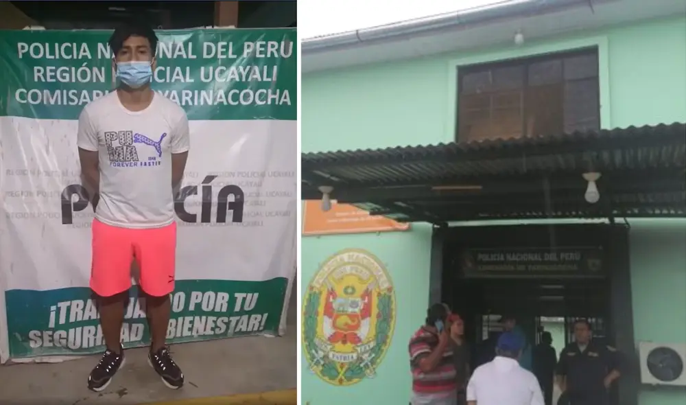 El confeso autor del crimen se encuentra recluido en la Comisaría de Yarinacocha. Foto: composición LR/capturas de "Oriental noticias"/RPP El confeso autor del crimen se encuentra recluido en la Comisaría de Yarinacocha. Foto: composición LR/capturas de "Oriental noticias"/RPP