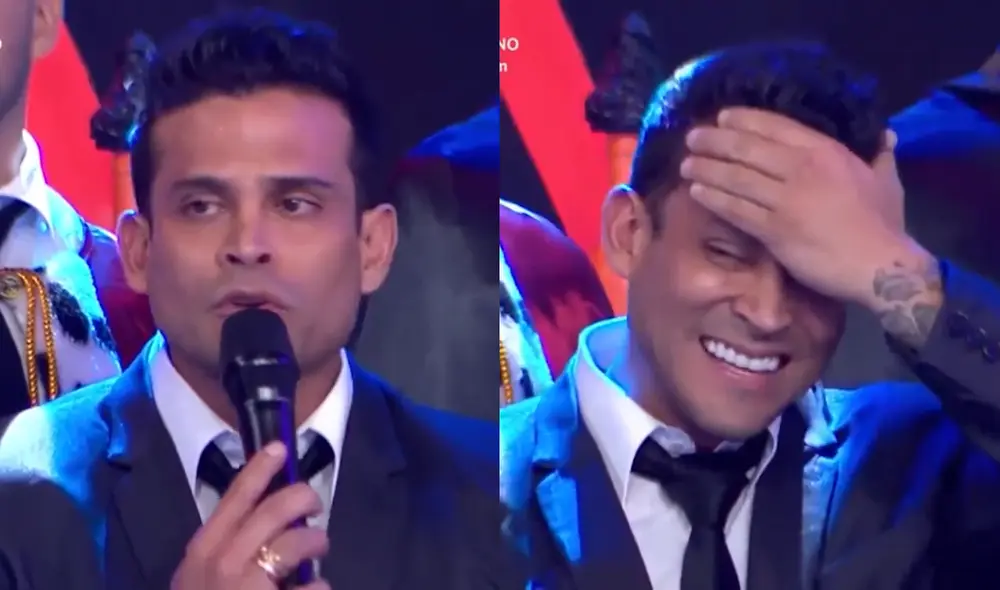 Christian Domínguez se conmueve ante celebración de la producción de "ERDC". Foto: composición LR/ captura de América TV Christian Domínguez se conmueve ante celebración de la producción de "ERDC". Foto: composición LR/ captura de América TV