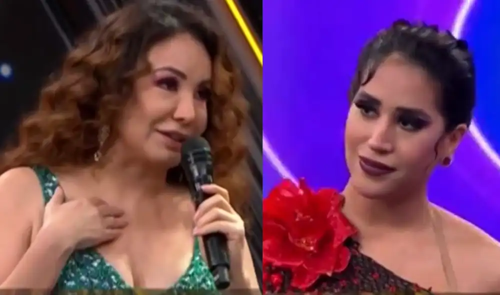 Janet Barboza se reencontró con Melissa Paredes en "El gran show". Foto: composición LR/ captura de América TV