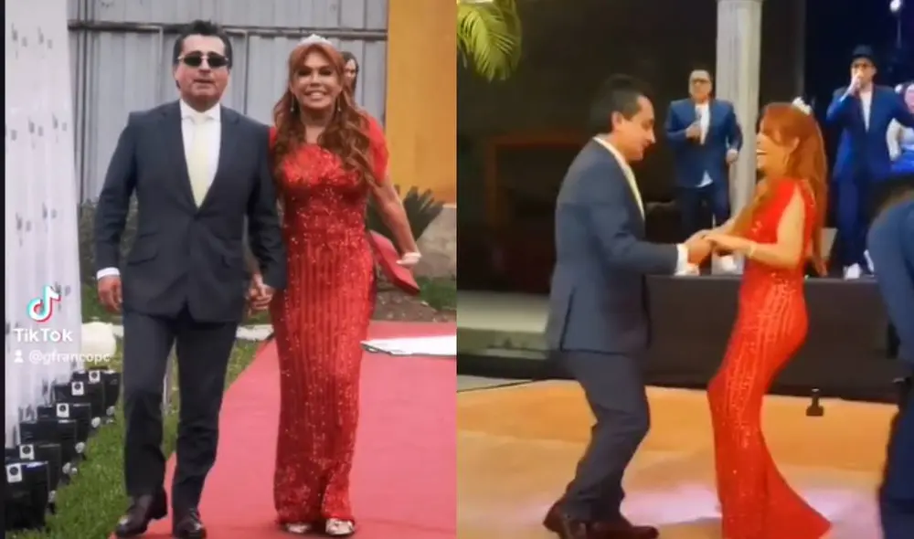 Magaly Medina emocionada por sus 25 años en la televisión peruana. Foto: composición/ Gianfranco PC/ Tiktok