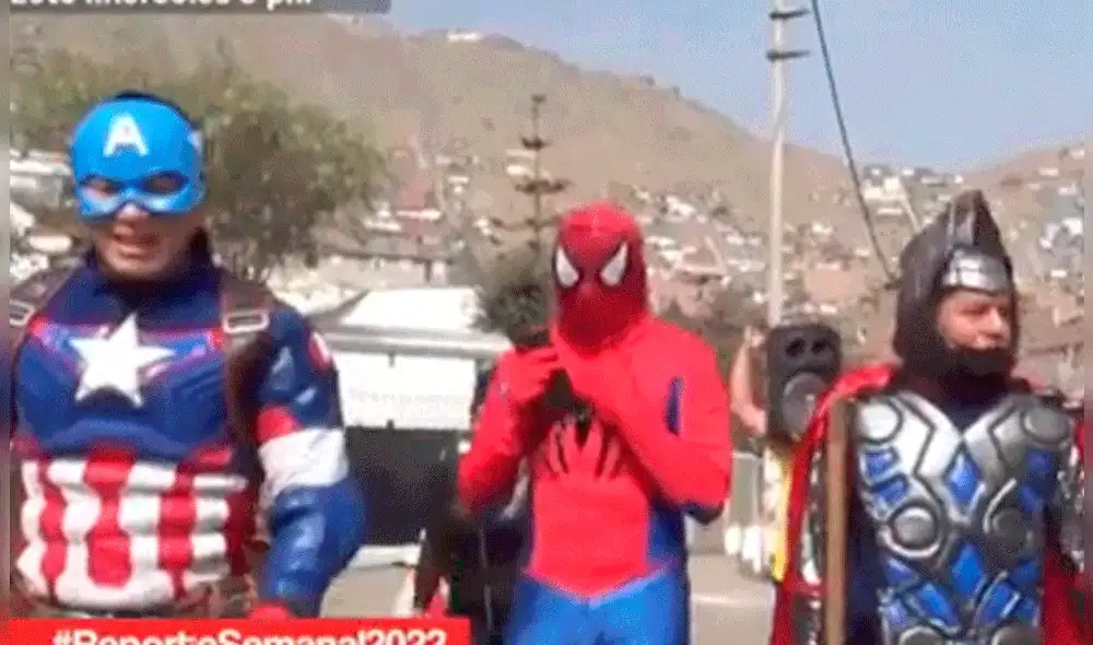Agentes del Grupo Terna se disfrazaron de los superhéroes más populares de Marvel para capturar a un clan familiar dedicado a la venta de droga. Foto: captura de Latina