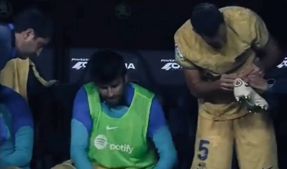Gerard Piqué es suplente en FC Barcelona. Foto: captura de DirecTV Sports Gerard Piqué es suplente en FC Barcelona. Foto: captura de DirecTV Sports