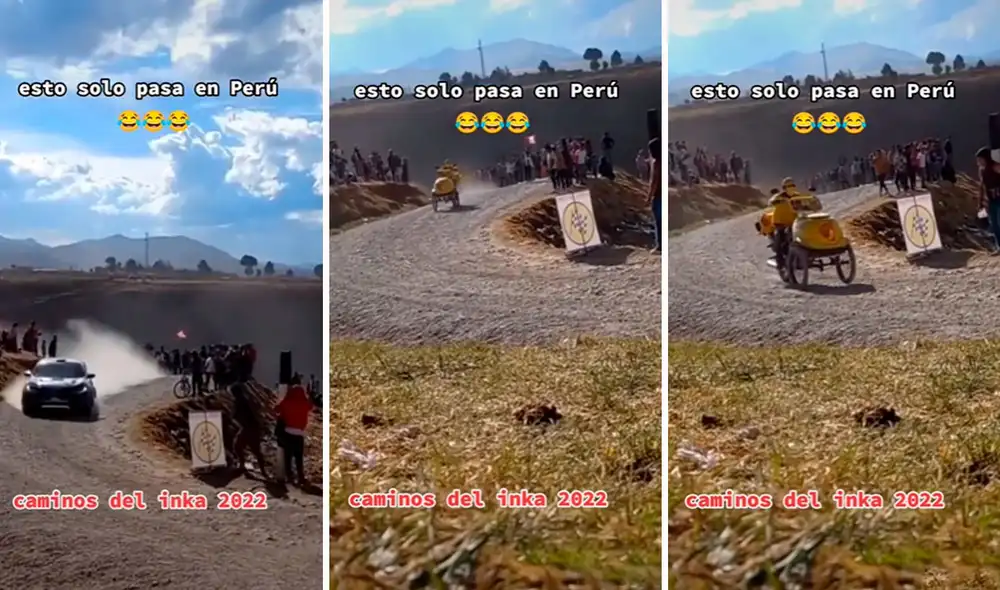 Tras su improvisada participación, él recibió los gritos y aplausos del público cada vez que lo veían pasar por la pista. Foto: composición LR/TikTok/@diana_t_20 Tras su improvisada participación, él recibió los gritos y aplausos del público cada vez que lo veían pasar por la pista. Foto: composición LR/TikTok/@diana_t_20