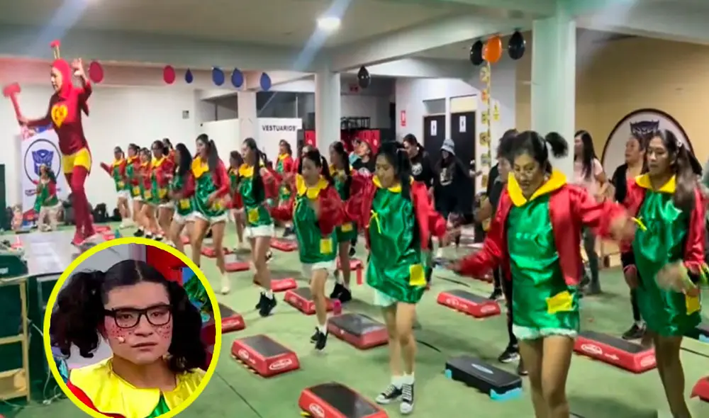 Como si fueran Alex Brandon, las mujeres se movieron con la pegajosa canción y estuvieron bajo el mando del Chapulín Colorado. Foto: composición LR/TikTok/@cler_calsina