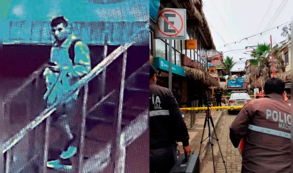 Las cámaras de seguridad del hotel captan cuando el asesino huye. Foto: difusión Las cámaras de seguridad del hotel captan cuando el asesino huye. Foto: difusión