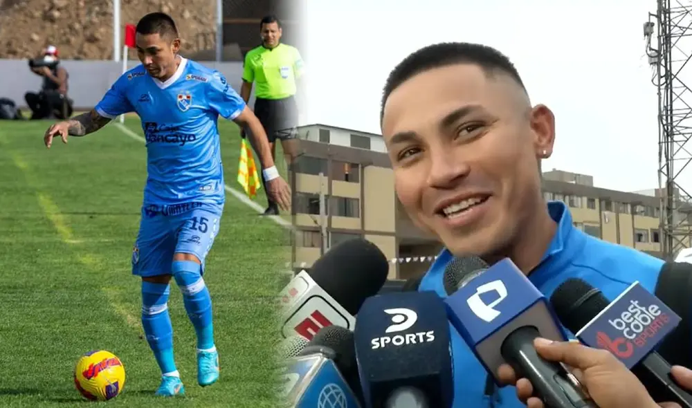 El atacante peruano expresó con felicidad la oportunidad que tiene de jugar en el extranjero. Foto: composición/captura DirecTV Sports El atacante peruano expresó con felicidad la oportunidad que tiene de jugar en el extranjero. Foto: composición/captura DirecTV Sports