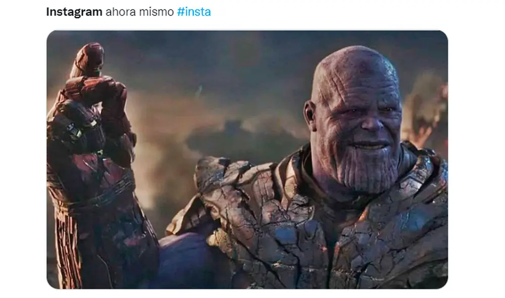 Diviértete con los mejores memes tras la caída de Instagram. Foto: captura de Twitter Diviértete con los mejores memes tras la caída de Instagram. Foto: captura de Twitter