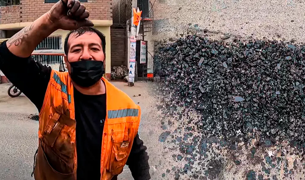 Ganar dinero como parchador de pistas en Perú es un trabajo muy duro. Foto: Composición Jazmin Ceras / Captura Dilo Nomás Ganar dinero como parchador de pistas en Perú es un trabajo muy duro. Foto: Composición Jazmin Ceras / Captura Dilo Nomás