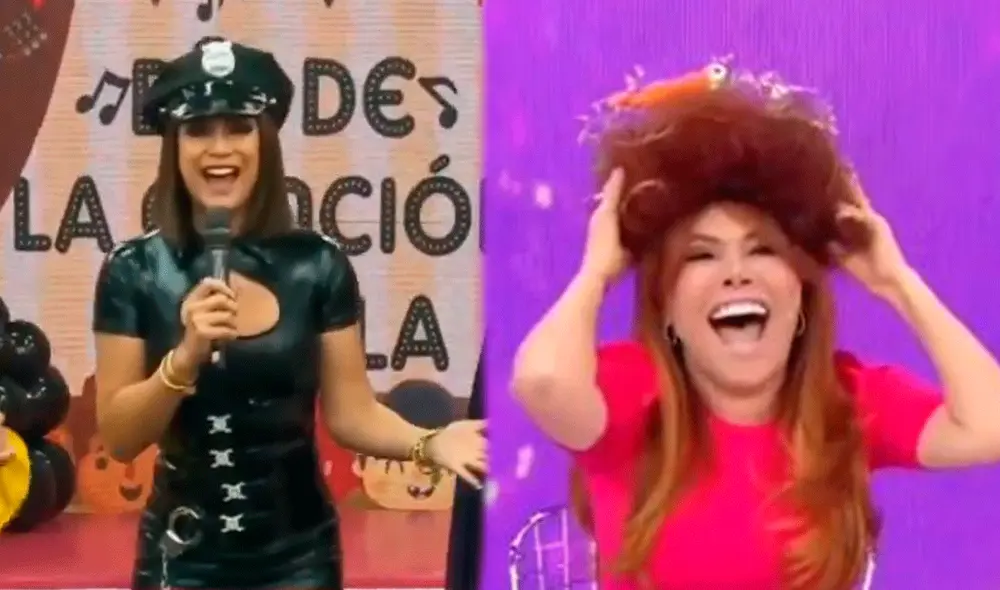 Karla Tarazona se disfrazó de policía por Halloween. Foto: Panamericana TV/ATV