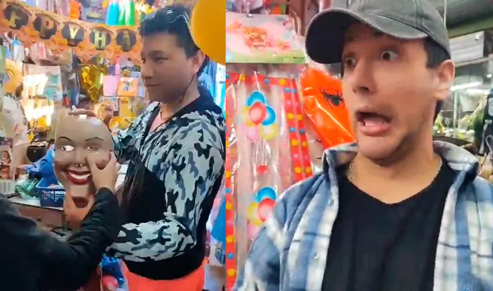 Jean Paul San María encontró una 'máscara' de Halloween de él mismo. Foto: composición LR/TikTok Jean Paul San María encontró una 'máscara' de Halloween de él mismo. Foto: composición LR/TikTok