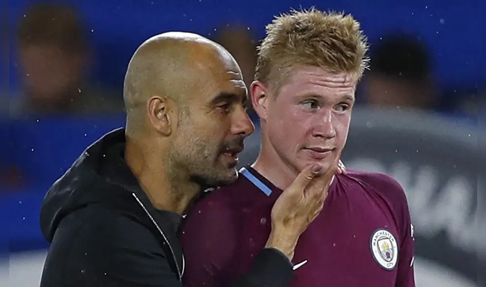 Pep Guardiola y Kevin De Bruyne todavía no logran ganar la Champions League con el Manchester. City. Foto: AFP