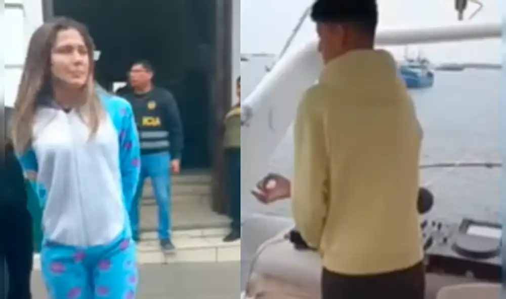 Delincuentes fueron capturados en medio de fiesta en yate. Foto: captura de TV Perú Delincuentes fueron capturados en medio de fiesta en yate. Foto: captura de TV Perú