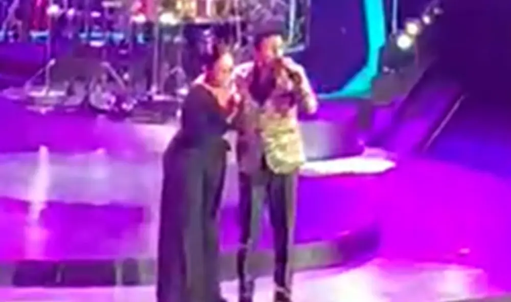 Daniela Darcourt fue una de las invitadas especiales en el segundo concierto del Grupo 5. Foto: captura de La República