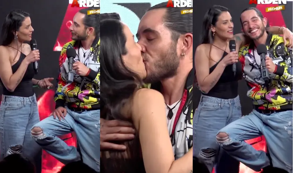 ¿Regresarán? Christopher Gianotti no aguantó y le robó un beso a su expareja Úrsula Boza. Foto: Instagram/Christopher Gianotti