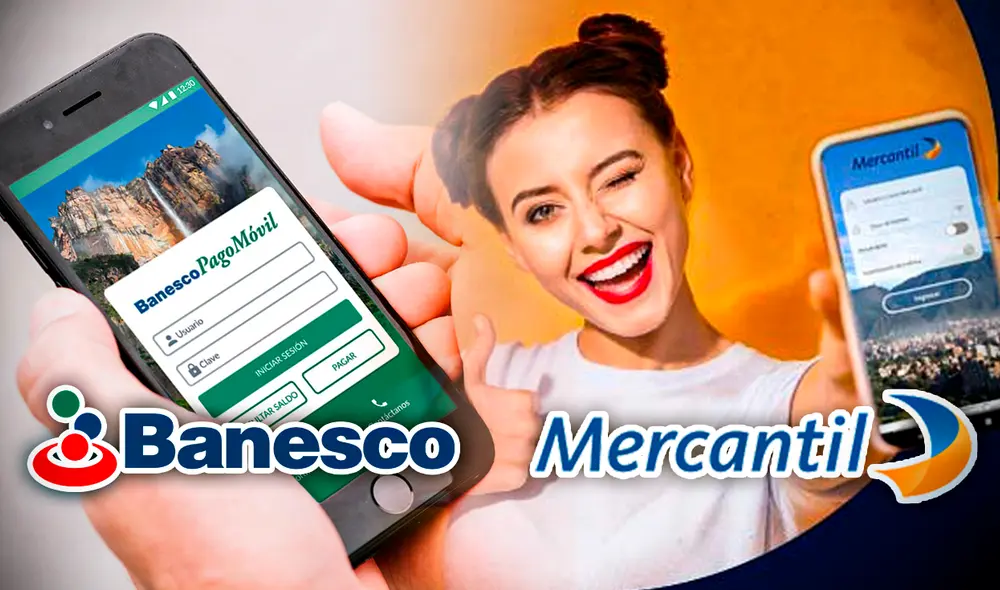 Banesco y Mercantil permiten a sus clientes acceder a cuentas bancarias de forma online. Foto: composición LR/Banesco/Mercantil