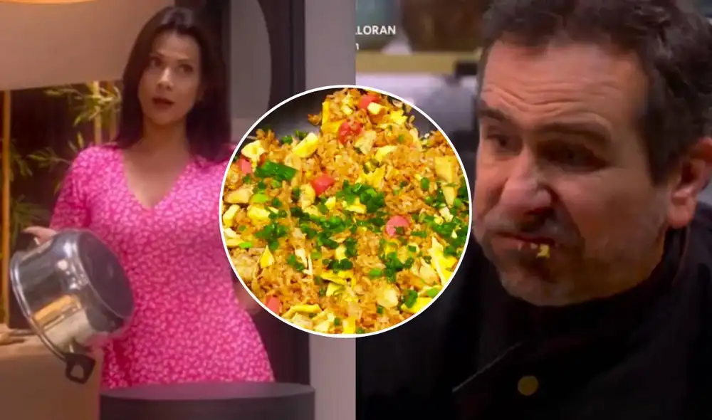 "Al fondo hay sitio" reveló los ingredientes necesarios para hacer el arroz chaufa de Charito en un episodio donde Diego Montalbán robó la receta secreta, pero no logró prepararla con éxito. Foto: composición/América TV