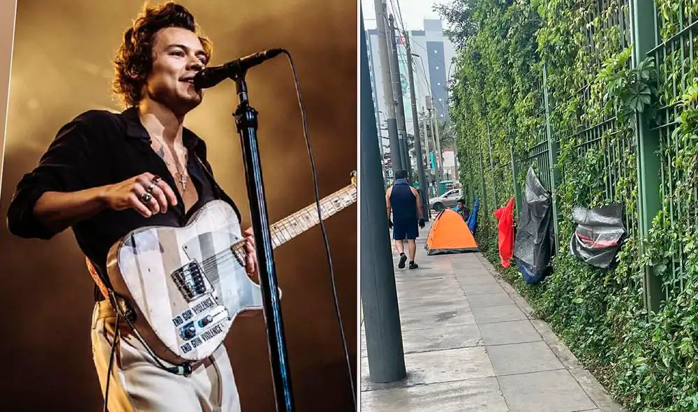 El cantante británico se presentará en el Estadio Nacional. A horas del concierto, se pueden observar largas filas de carpas donde estarían acampando también los estafadores. Foto: composición LR