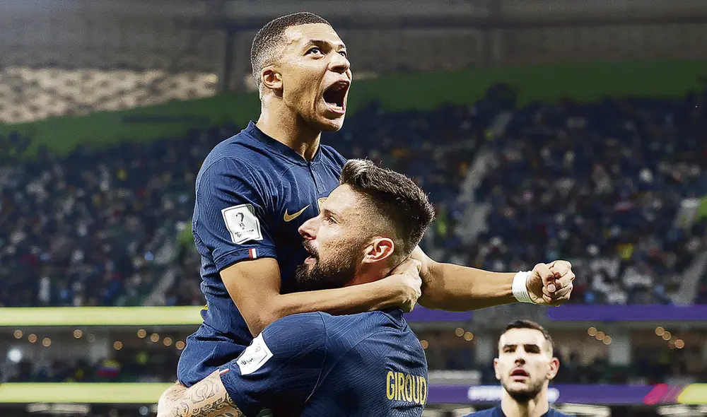Mbappé y Giroud le dieron la victoria a Francia, que apunta al bicampeonato mundial en Qatar 2022. Foto: EFE