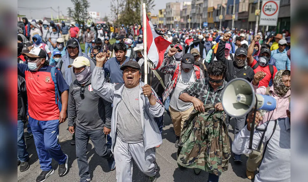 Protestas hoy en Arequipa e Ica. Foto: Rodrigo Talavera/ LR