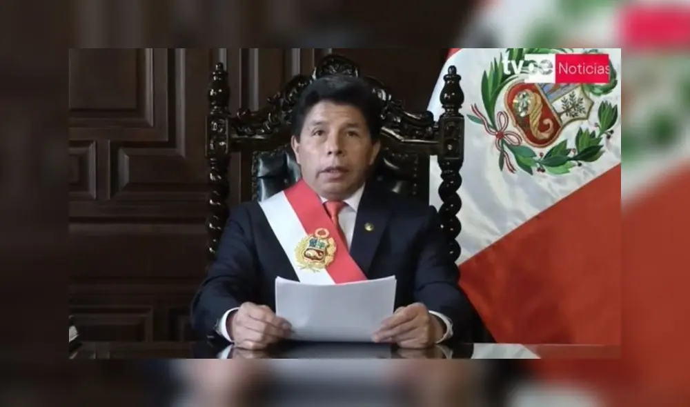 El pasado 7 de diciembre, Pedro Castillo anunció el cierre del Congreso. Ese mismo día fue destituido por intentar un golpe de Estado. Foto: captura de TV Perú El pasado 7 de diciembre, Pedro Castillo anunció el cierre del Congreso. Ese mismo día fue destituido por intentar un golpe de Estado. Foto: captura de TV Perú