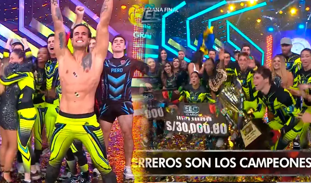 "Esto es guerra" 2022 tuvo como ganadores a los 'guerreros'. Foto: captura/América TV "Esto es guerra" 2022 tuvo como ganadores a los 'guerreros'. Foto: captura/América TV