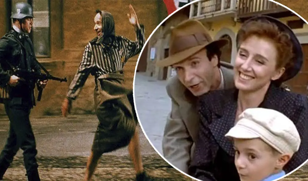 Roberto Beninin y Nicoletta Braschi protagonizan "La vida es bella". Foto: composición LR/Miramax