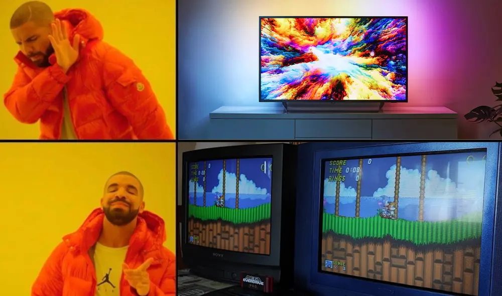 Los televisores modernos son ideales para consolas de última generación, no para las retroconsolas. Foto: composición LR Los televisores modernos son ideales para consolas de última generación, no para las retroconsolas. Foto: composición LR