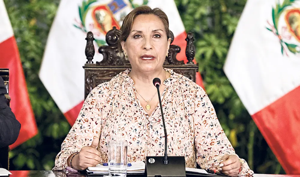 Mensaje. Dina Boluarte apareció con sus ministros. Foto: difusión Mensaje. Dina Boluarte apareció con sus ministros. Foto: difusión