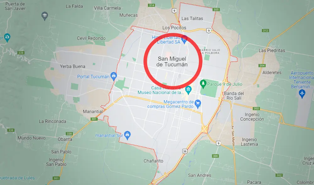 Sismo en Argentina. Foto: Maps/referencial