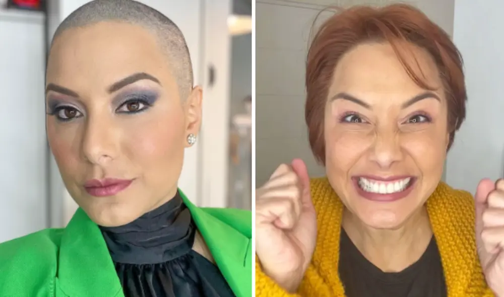 Natalia Salas se rapó tras caída de cabello. Foto: Composición LR / Instagram Natalia Salas se rapó tras caída de cabello. Foto: Composición LR / Instagram