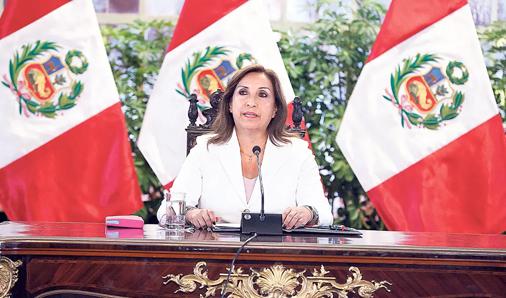 Exhortación. Boluarte invocó al Congreso a aprobar cuanto antes el adelanto de elecciones. Foto: Presidencia Exhortación. Boluarte invocó al Congreso a aprobar cuanto antes el adelanto de elecciones. Foto: Presidencia