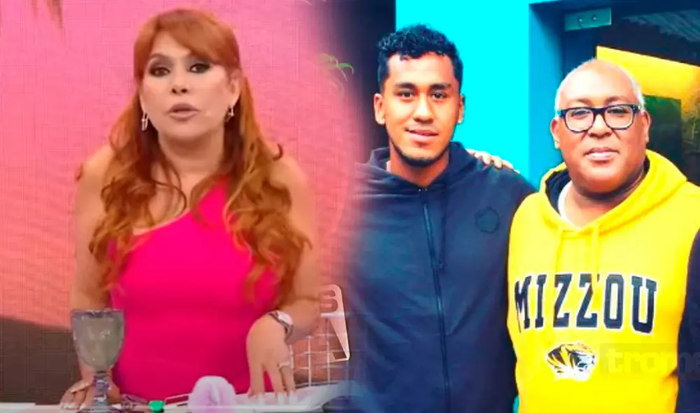 Magaly Medina al papá de Renato Tapia. Foto: captura/ATV/difusión Magaly Medina al papá de Renato Tapia. Foto: captura/ATV/difusión