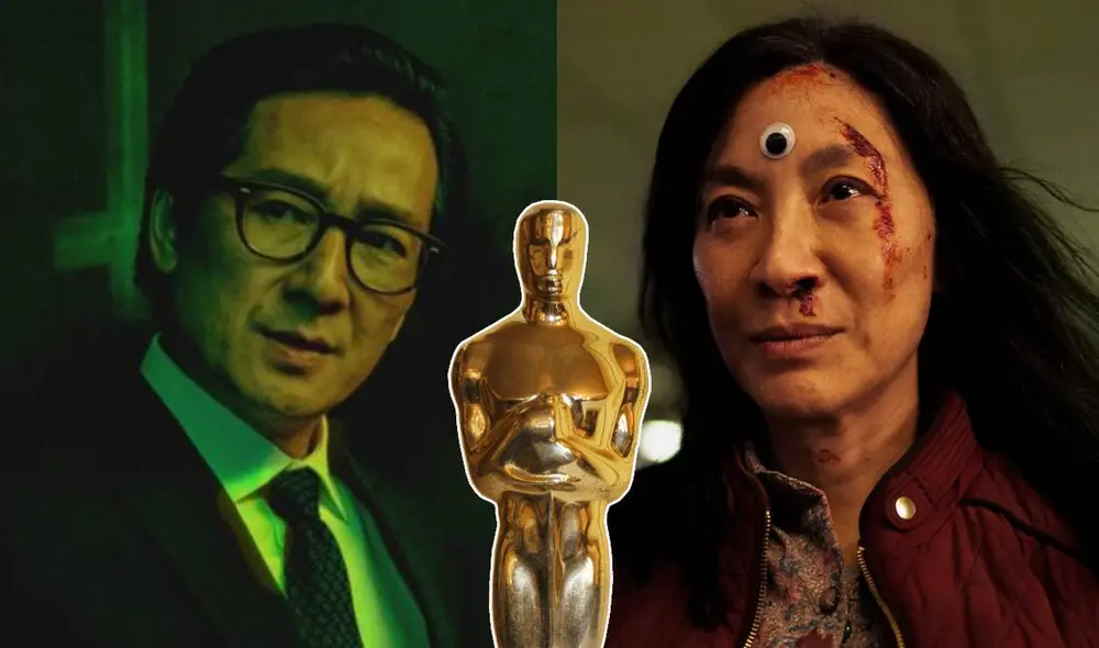 "Todo en todas partes al mismo tiempo" está nominada a 11 premios Oscar 2023 y podría llevarse el galardón a mejor película. Foto: composición LR/A24/Oscar