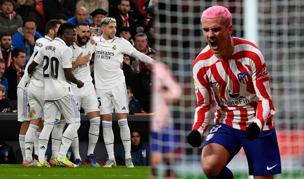 Benzema y Griezmann intentarán ser protagonistas del encuentro en Madrid. Foto: Composicón LR/AFP