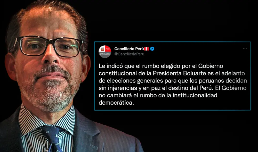 Vicecanciller Ignacio Higueras a embajador chileno. Foto: Composición LR Vicecanciller Ignacio Higueras a embajador chileno. Foto: Composición LR