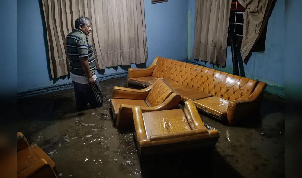 Familias se vieron afectadas por intensas lluvias en Arequipa.