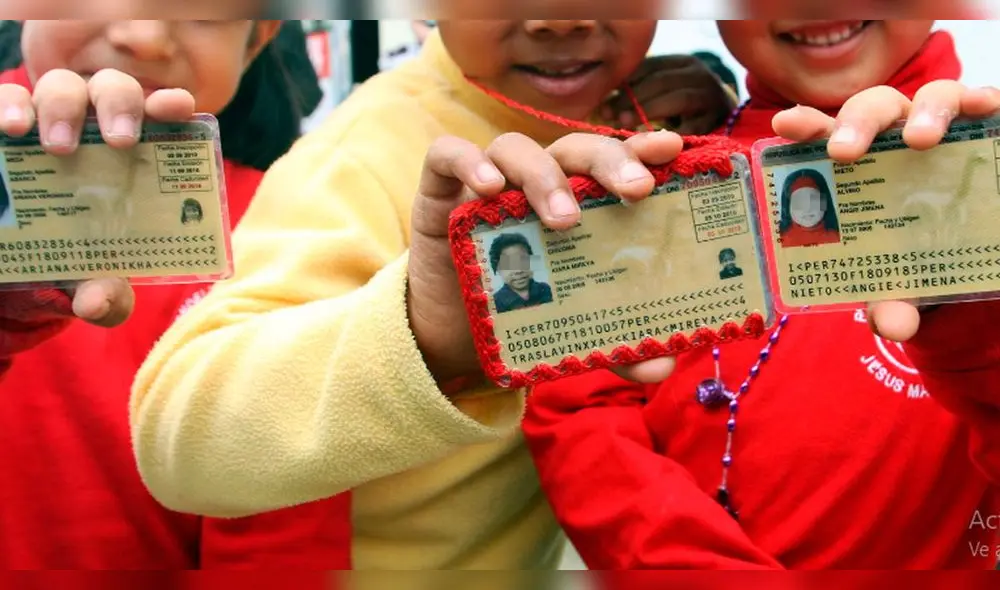 El DNI amarillo permite la identificación de los menores de edad en el Perú. Foto: Andina El DNI amarillo permite la identificación de los menores de edad en el Perú. Foto: Andina