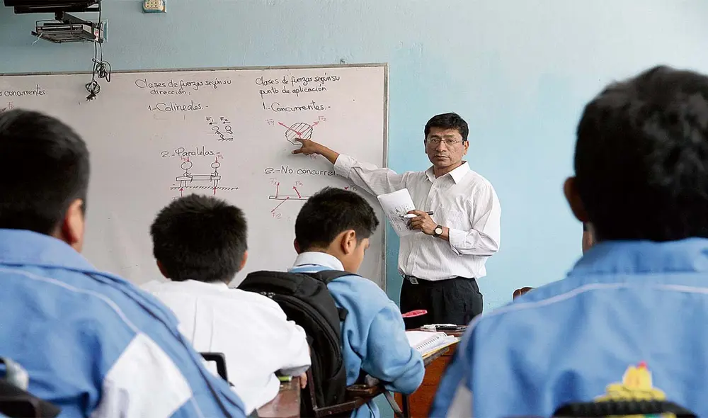 En clase. Docentes esperarán el nombramiento un año más. Foto: Clinton Medina/ La República
