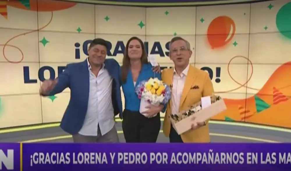 Lorena Álvarez y Pedro Tenorio se despidieron del noticiero. Foto: captura de Latina Lorena Álvarez y Pedro Tenorio se despidieron del noticiero. Foto: captura de Latina