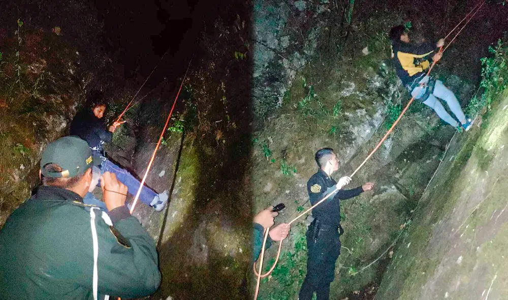 Cusco. Rescate fue realizado por agentes de la Policía en Machu Picchu. Foto: PNP