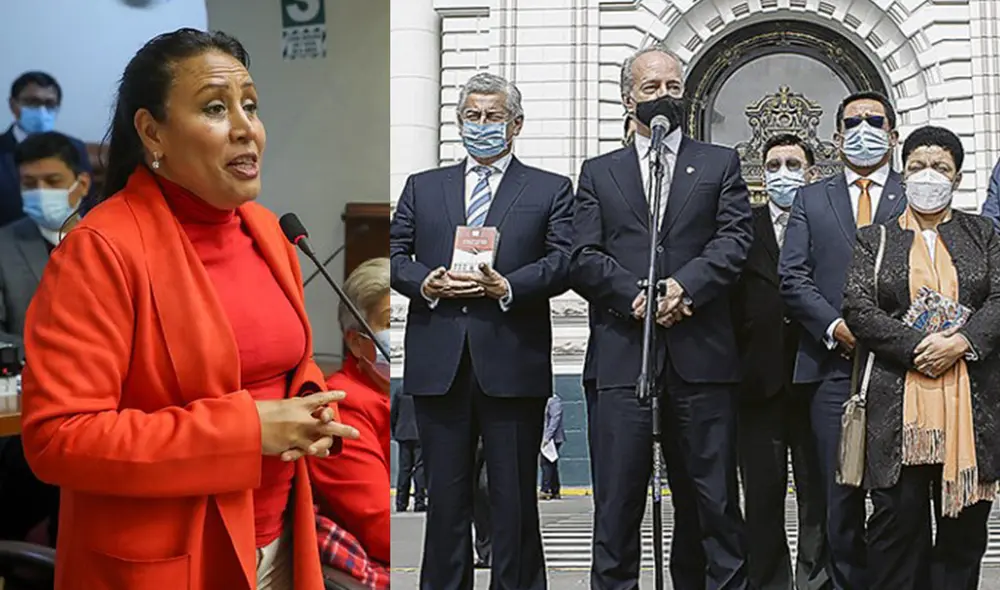 Elizabeth Medina cuestionó que Fuerza Popular quiera adelantar las elecciones para este 2023. Foto: Congreso/composición LR