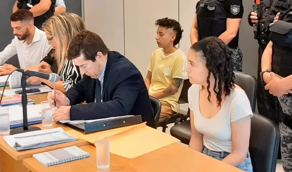 Las acusadas durante una de las audiencias. Foto: Télam