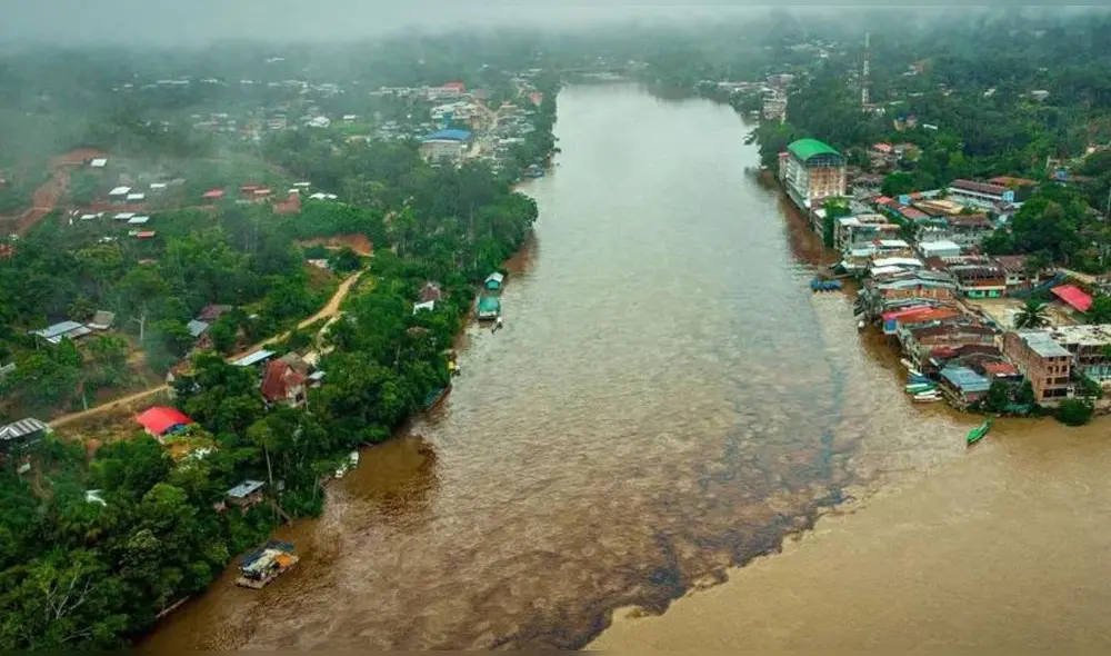 El derrame de crudo llegó a los ríos Nieves y Amazonas. Foto: Juan Cabanillas/Más que noticias–Amazonas