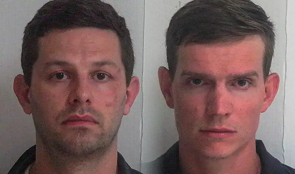 Zachary Zulock y William Zulock fueron arrestados el 27 de julio en Oxford, Georgia. Foto: Oficina del Sheriff del Condado de Walton